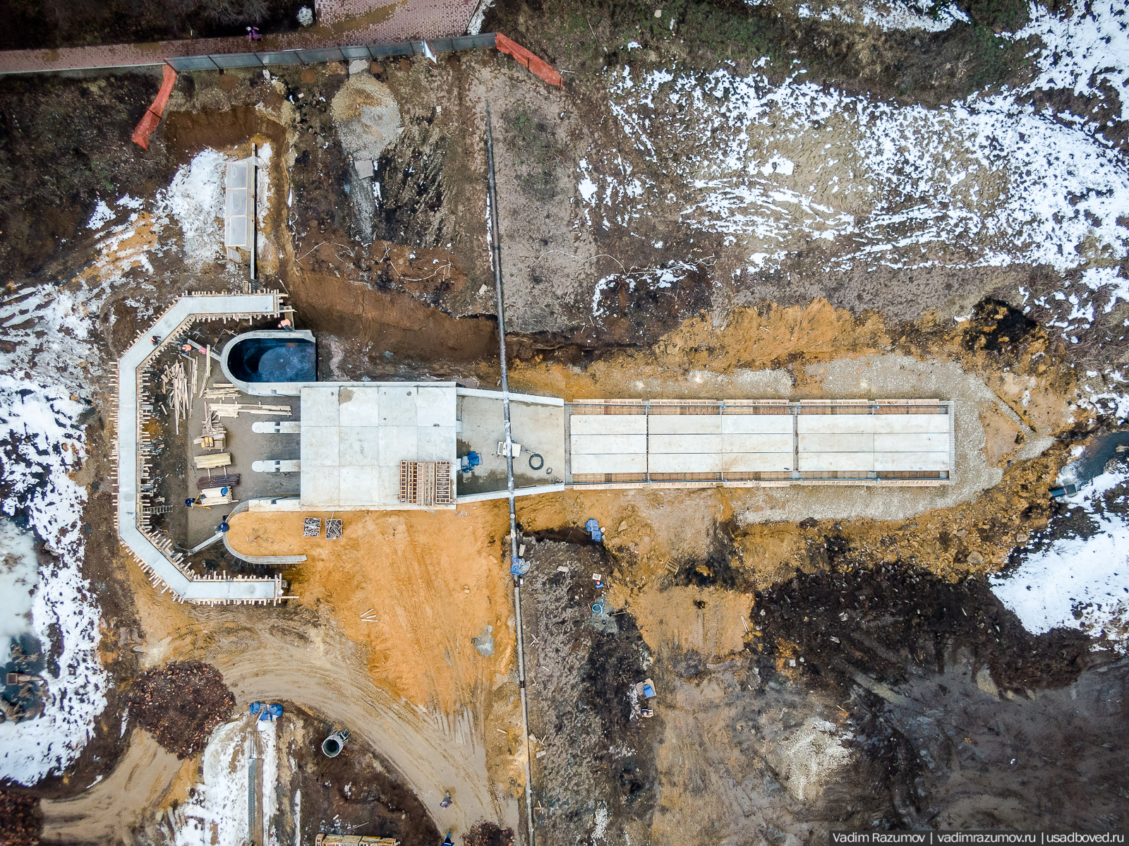 Богородицк, реконструкция плотин прудов февраль 2020 года