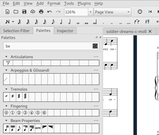 Нотный редактор MuseScore