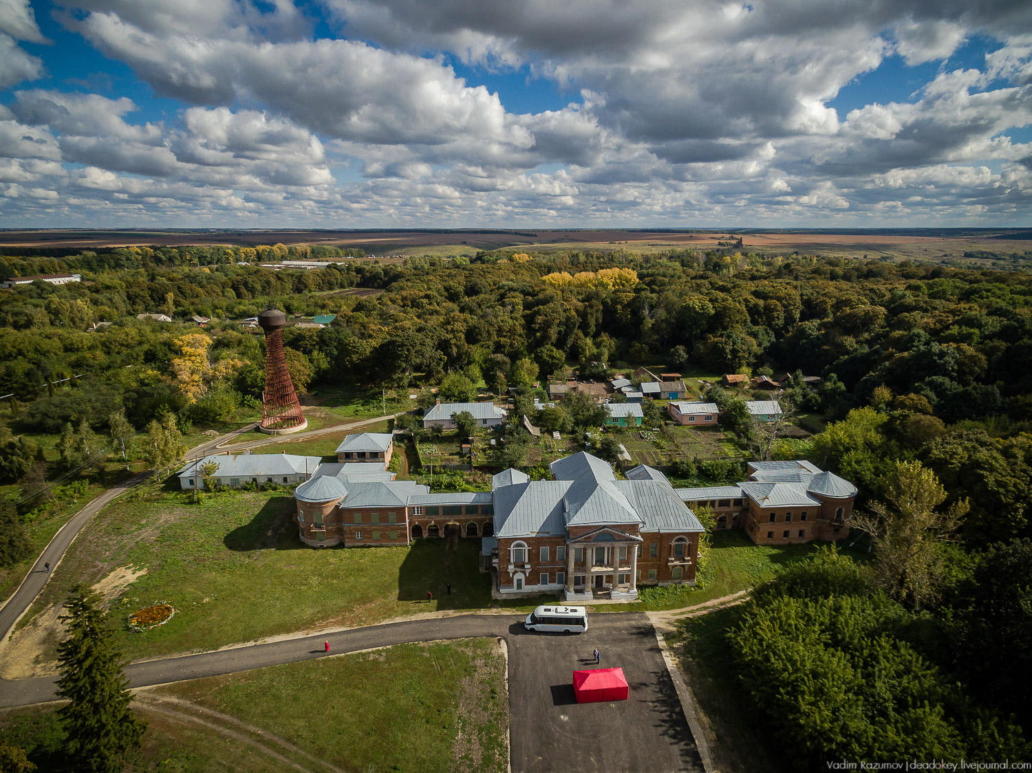 усадьба Полибино с дрона и квадрокоптера, Липецкая область
