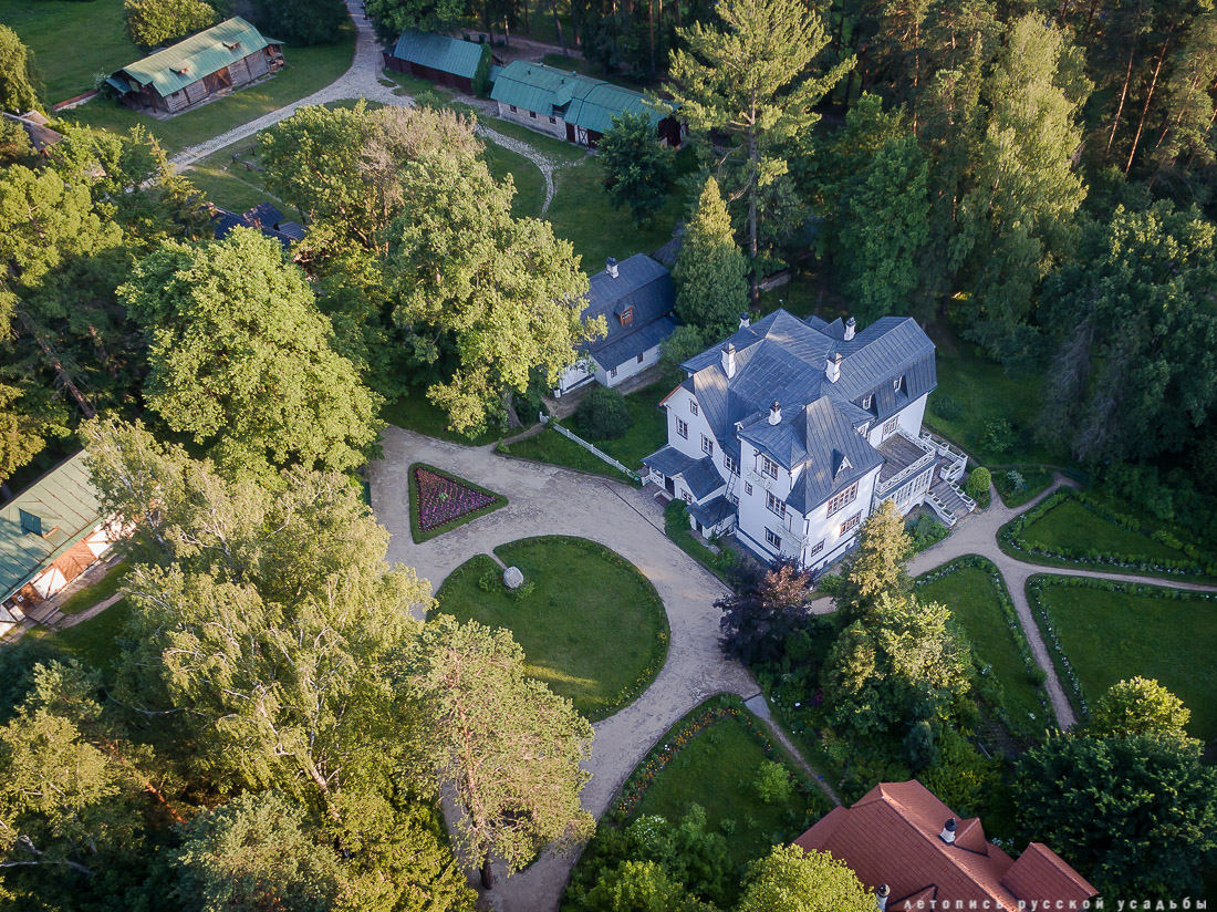 усадьба Поленово с дрона и квадрокоптера, аэрофотосъемка