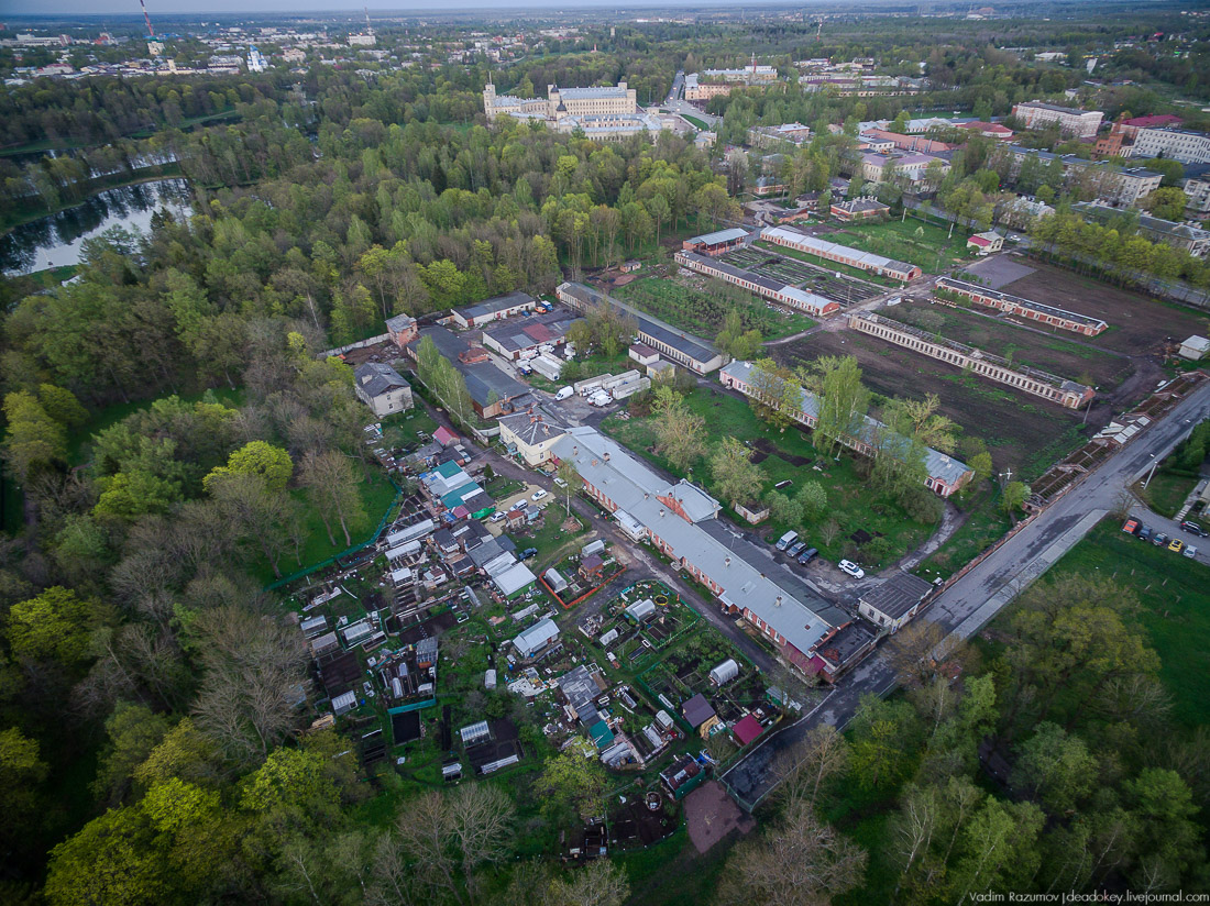 Гатчинский дворец, Гатчина, с дрона и квадрокоптера