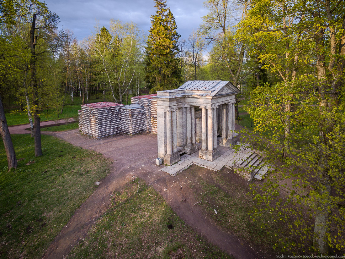 Гатчинский дворец, Гатчина, с дрона и квадрокоптера