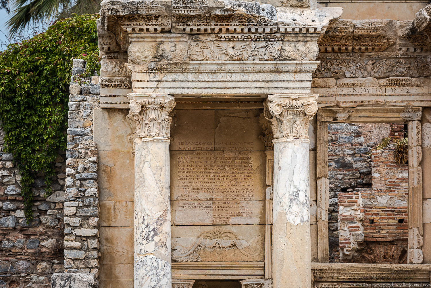 Эфес, библиотека, античные руины, Турция