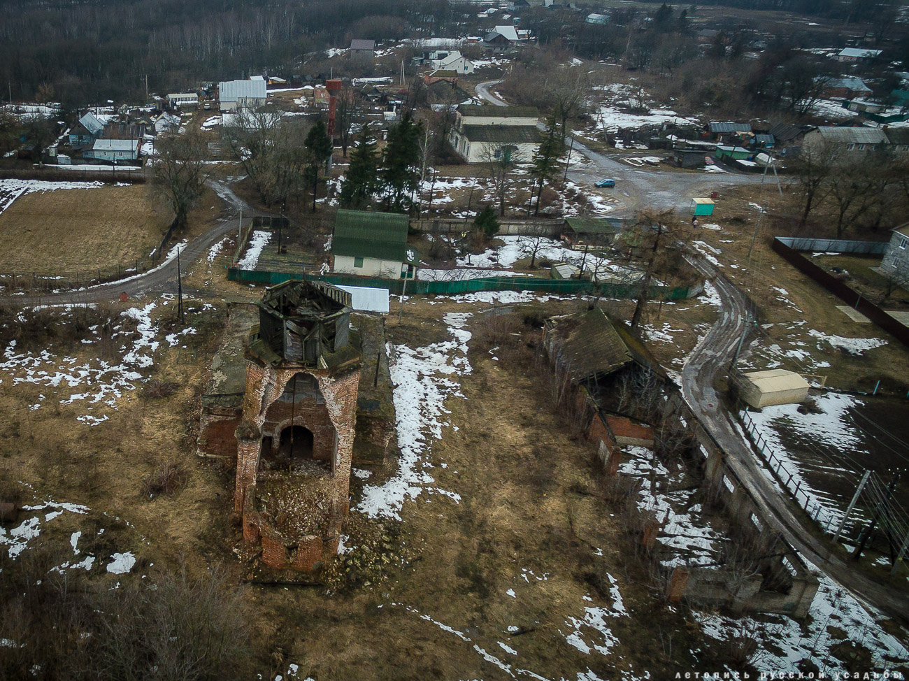 Костино с квадрокоптера, Рязанская область, Рыбновский район