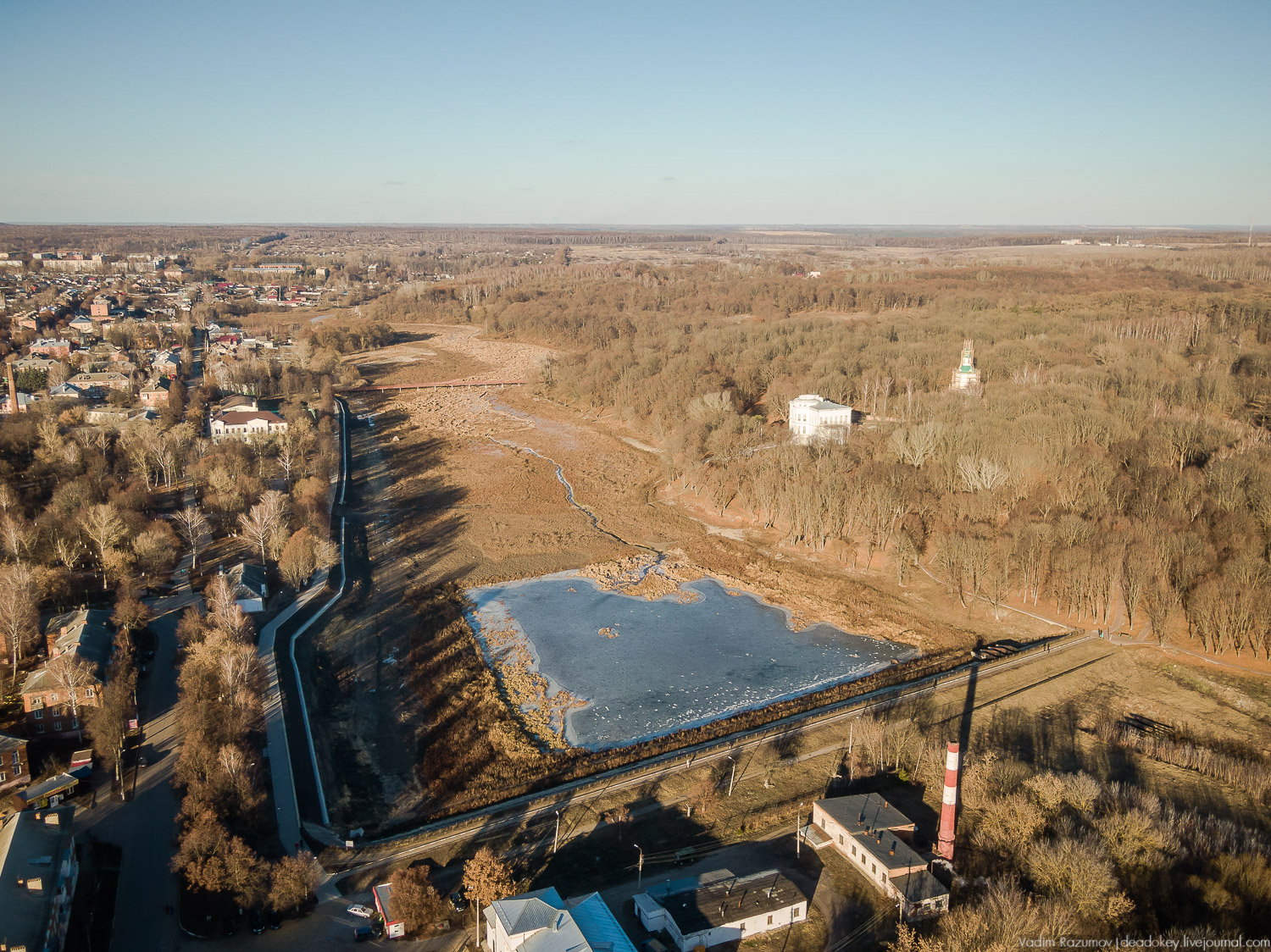 Богородицк дворец с дрона осень 2018 года