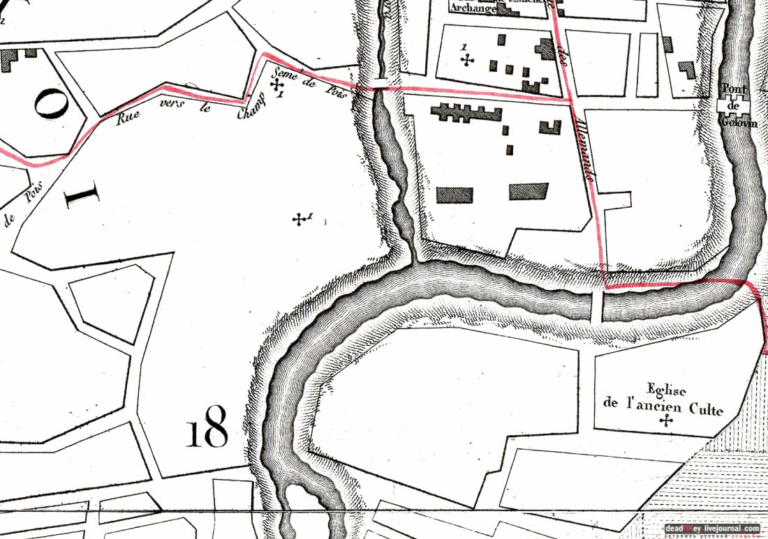 карта, Немецкая слобода, Басманный район, Москва, Яуза, усадьба Разумовского на Гороховом поле (г. Москва, ул. Казакова, д.18)