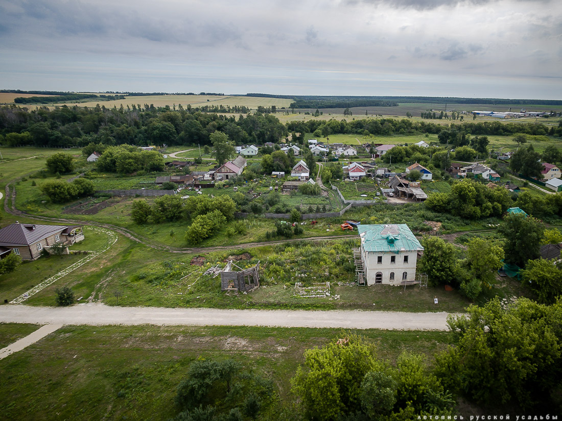 усадьба Скорняково-Архангельское в квадрокоптера. Усадьба на Дону.