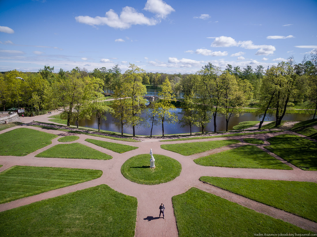 Гатчинский дворец, Гатчина, с дрона и квадрокоптера