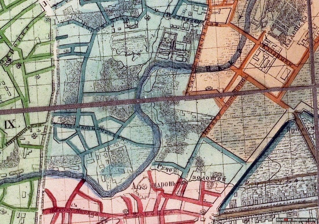 карта, Немецкая слобода, Басманный район, Москва, Яуза, усадьба Разумовского на Гороховом поле (г. Москва, ул. Казакова, д.18)