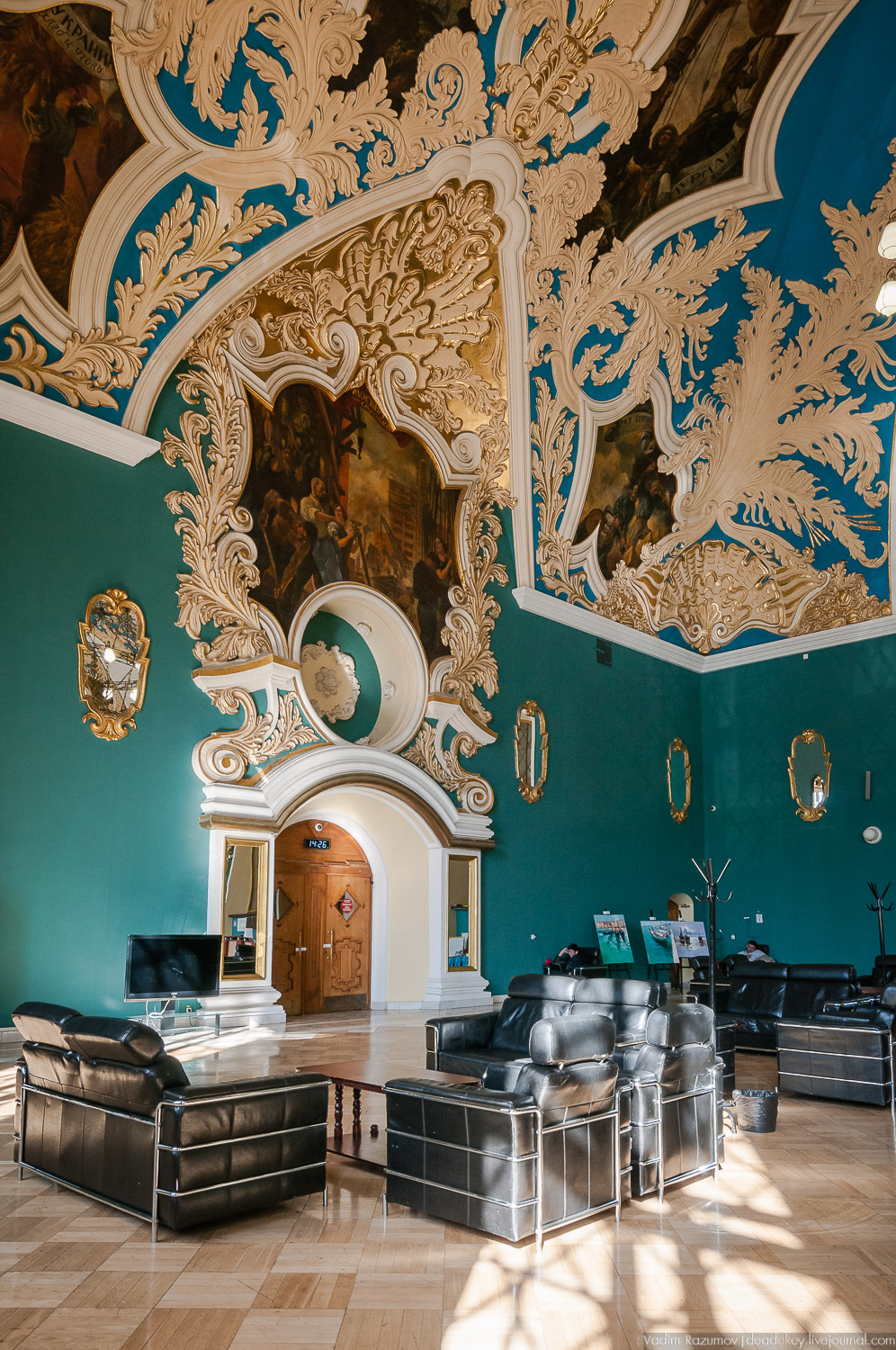 Казанский вокзал, интерьеры, ресторан, архитектор Щусев, зал ожидания