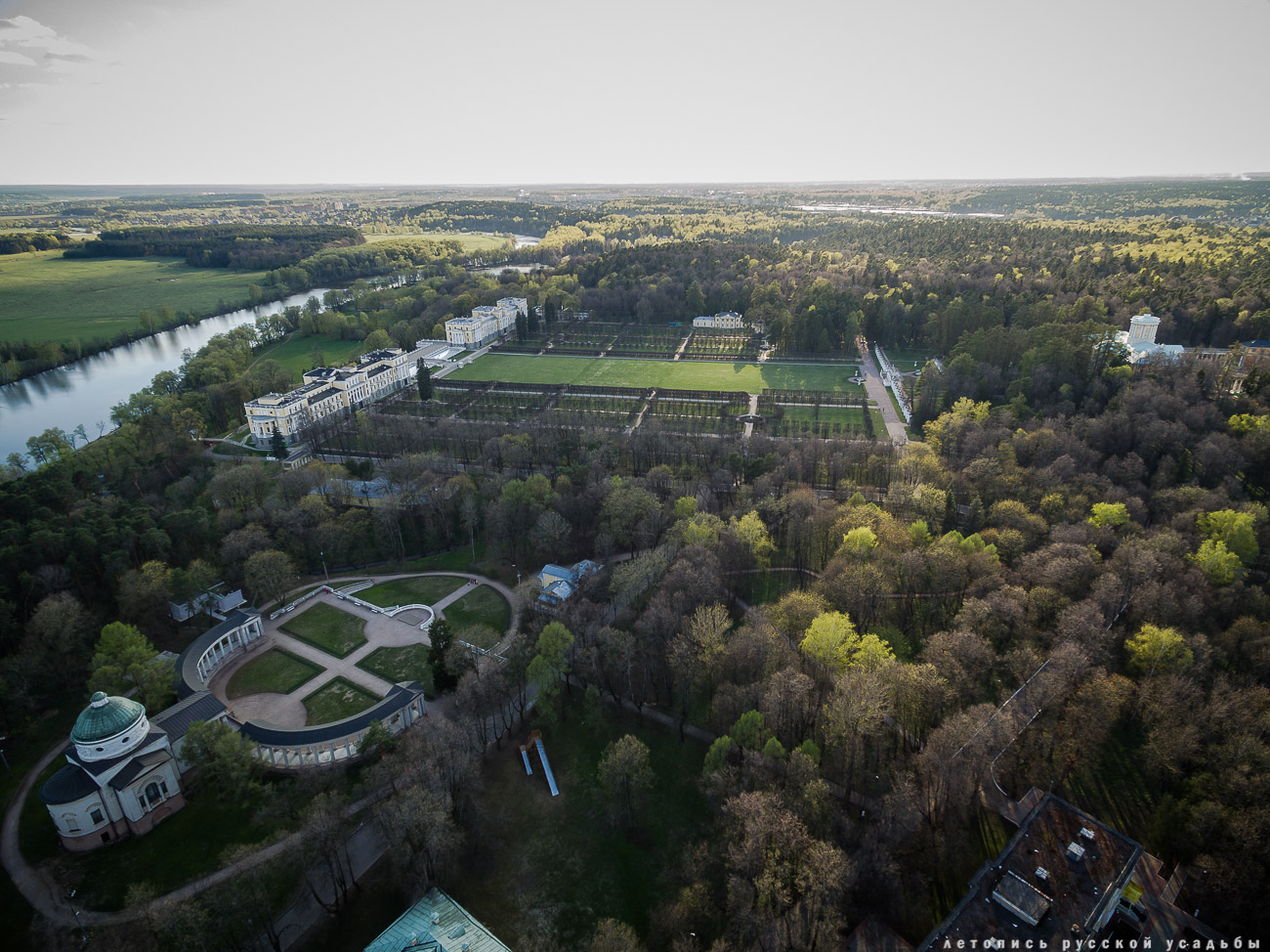 усадьба Архангельское с квадрокоптера (аэросъемка с дрона)
