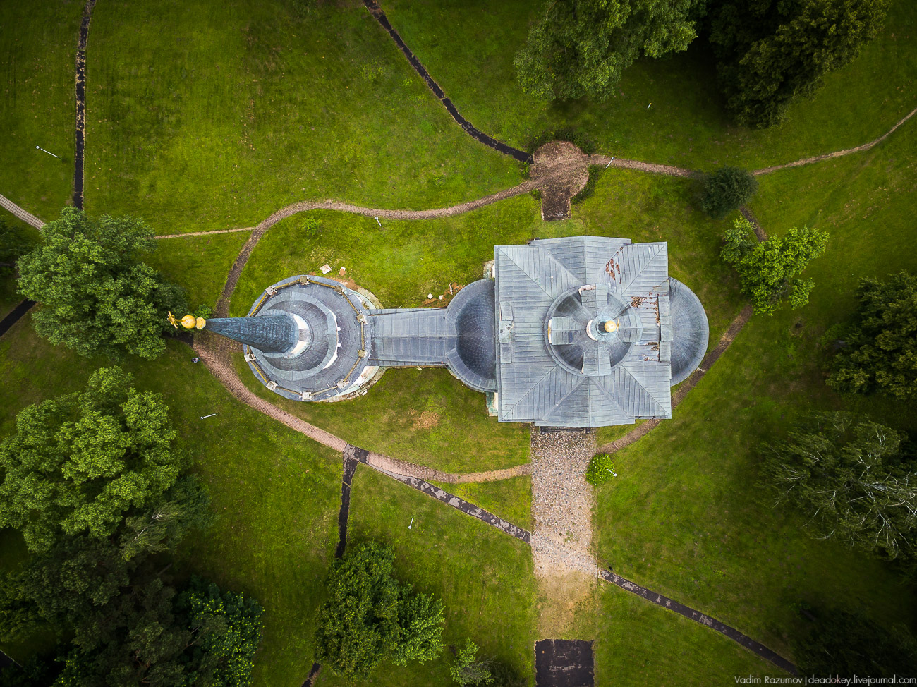 усадьба Введенское с квадрокоптера и дрона, Одинцовский район, Звенигород