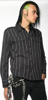 Lip Service Limited Editions Varigated Stripe Military Shirt
