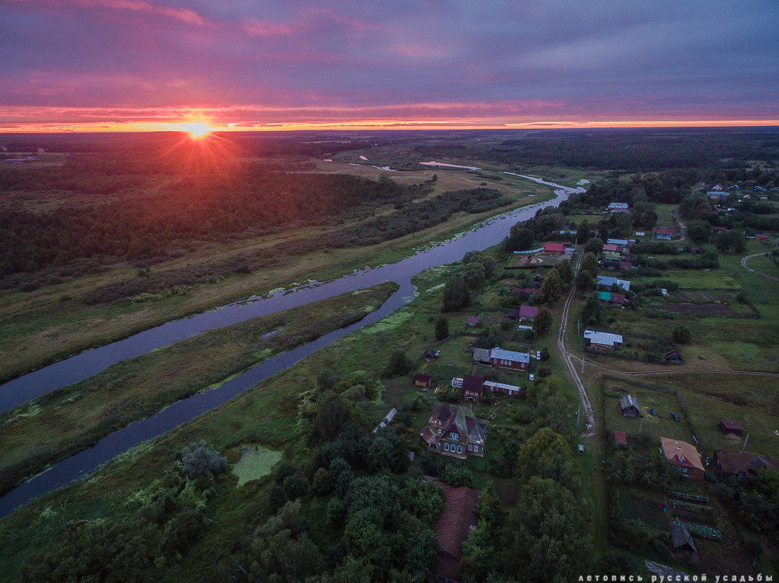 усадьба Меховицы с квадрокоптера, Ивановская область, продается усадьба, дом