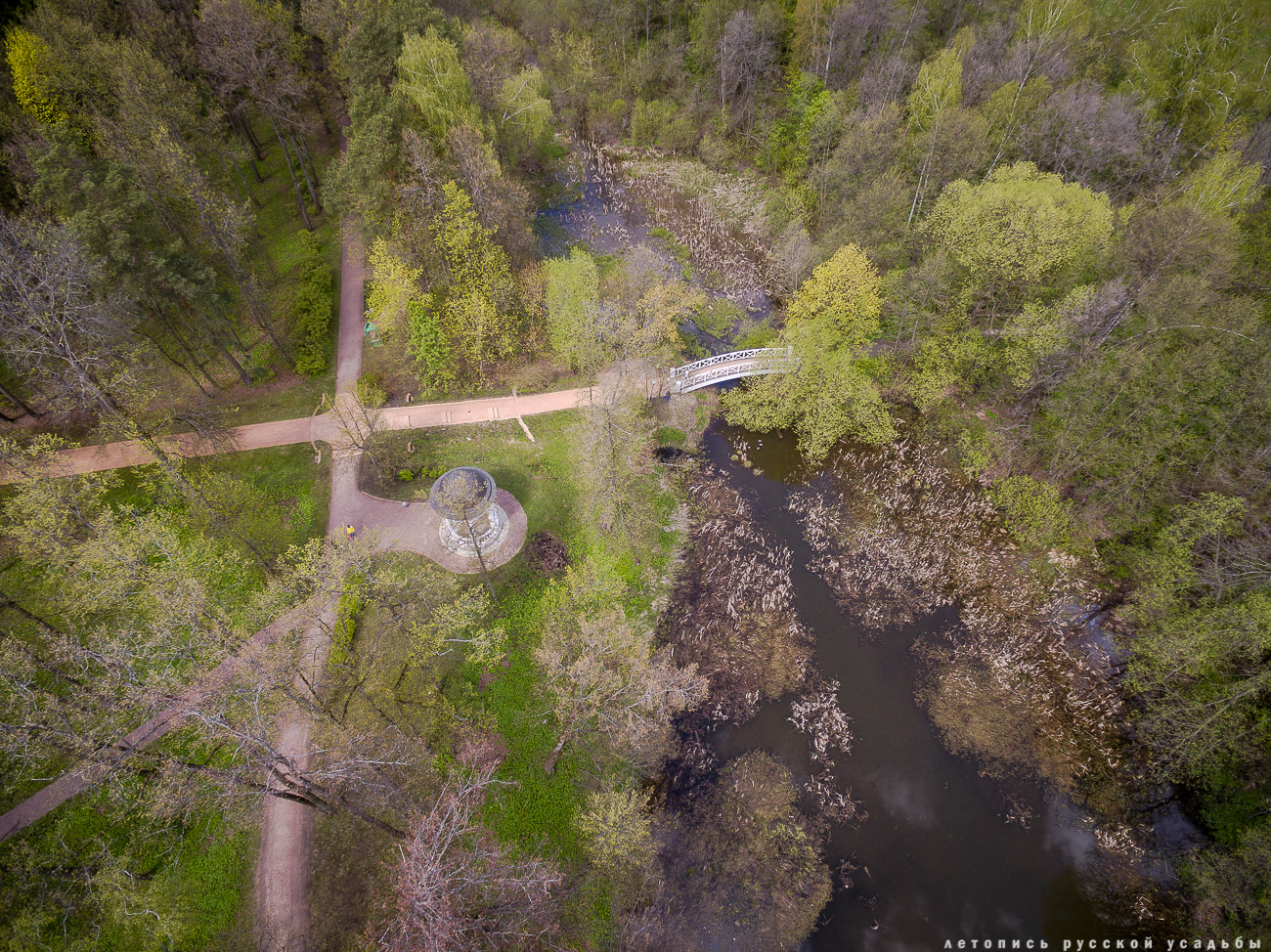 усадьба Остафьево с квадрокоптера, с дрона, аэросъемка