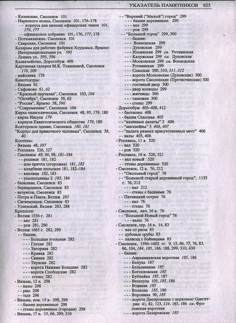 Свод памятников архитектуры и монументального искусства России - Смоленская область