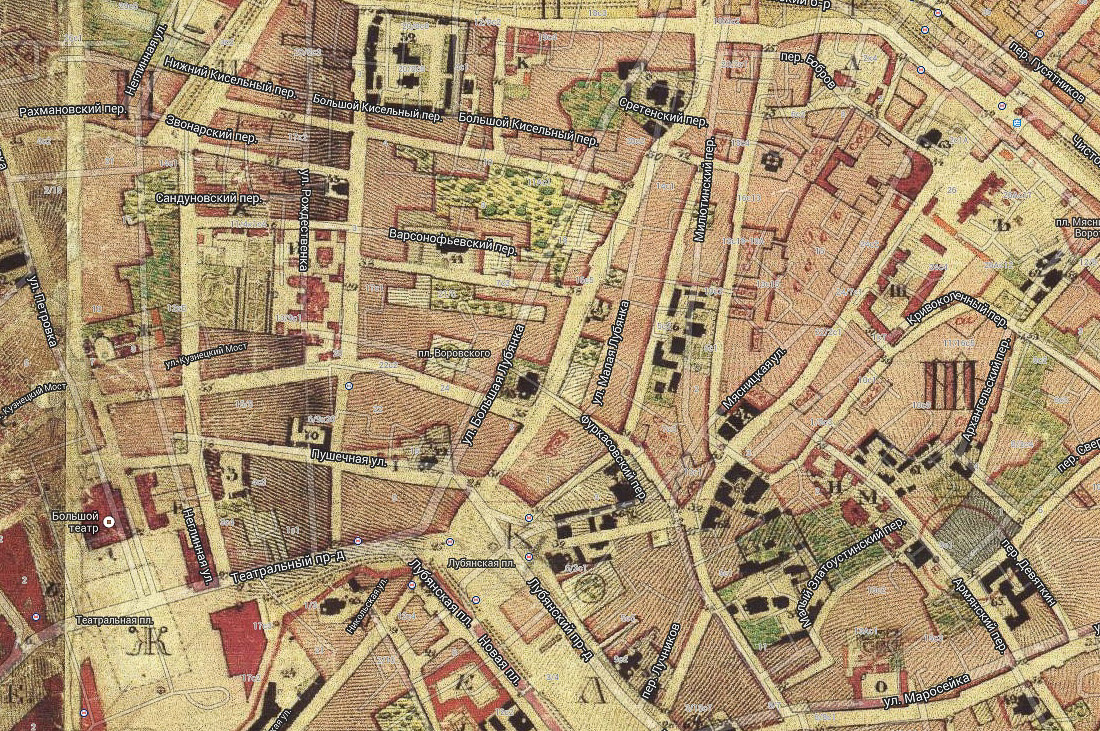 усадьба, палаты Пожарского, дом Ростопчиных и Денисова Орлова, ул. Большая Лубянка д.14