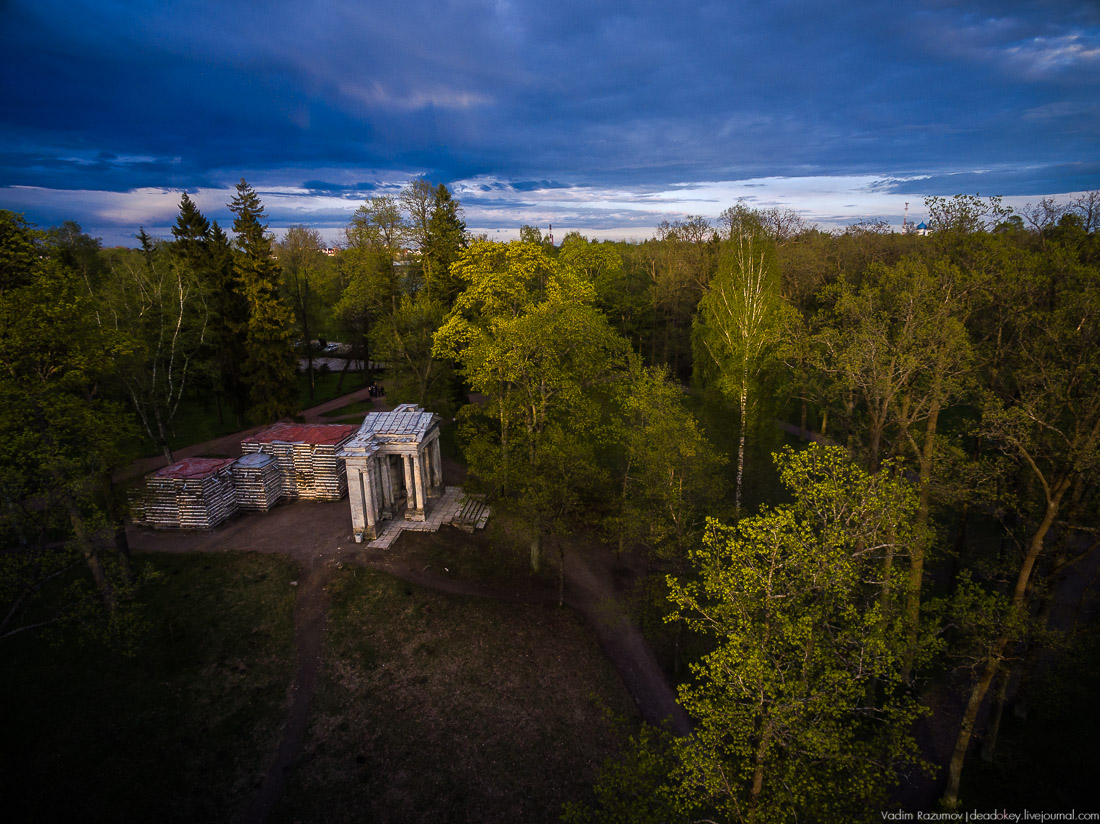 Гатчинский дворец, Гатчина, с дрона и квадрокоптера