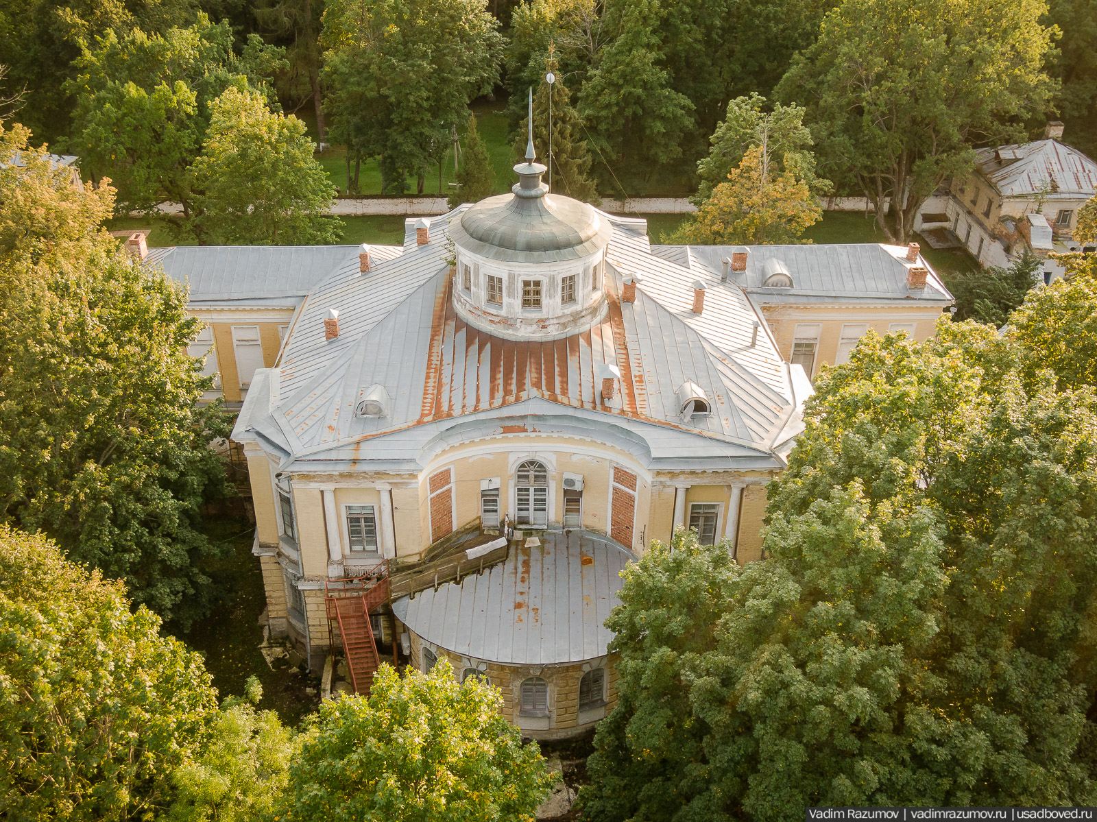усадьба Никольское-Гагарино с дрона, Рузский район, Московская область