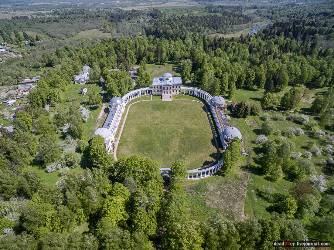 усадьба Знаменское-Раек с квадрокоптера