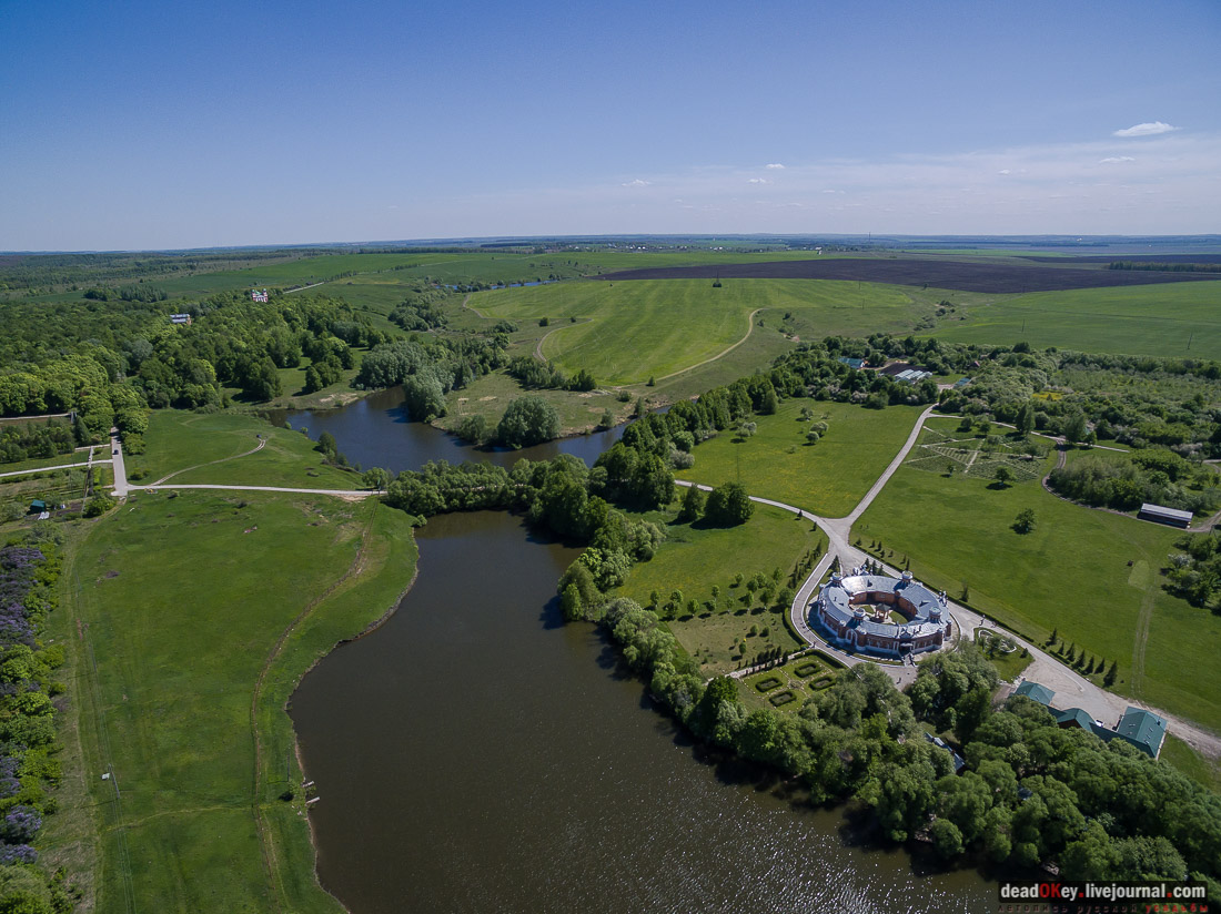 усадьба Красное с квадрокоптера, Рязанская область, Михайловский район
