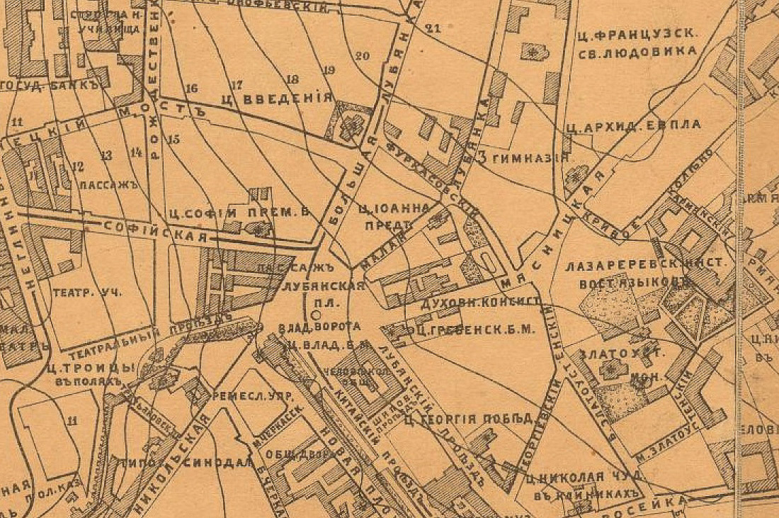 усадьба, палаты Пожарского, дом Ростопчиных и Денисова Орлова, ул. Большая Лубянка д.14