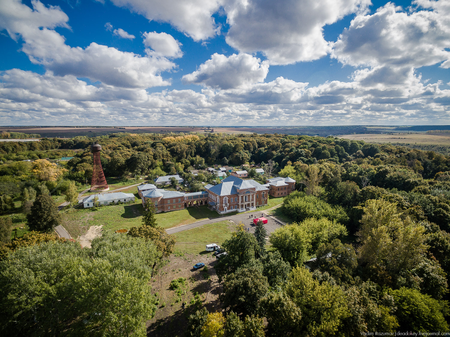усадьба Полибино с дрона и квадрокоптера, Липецкая область