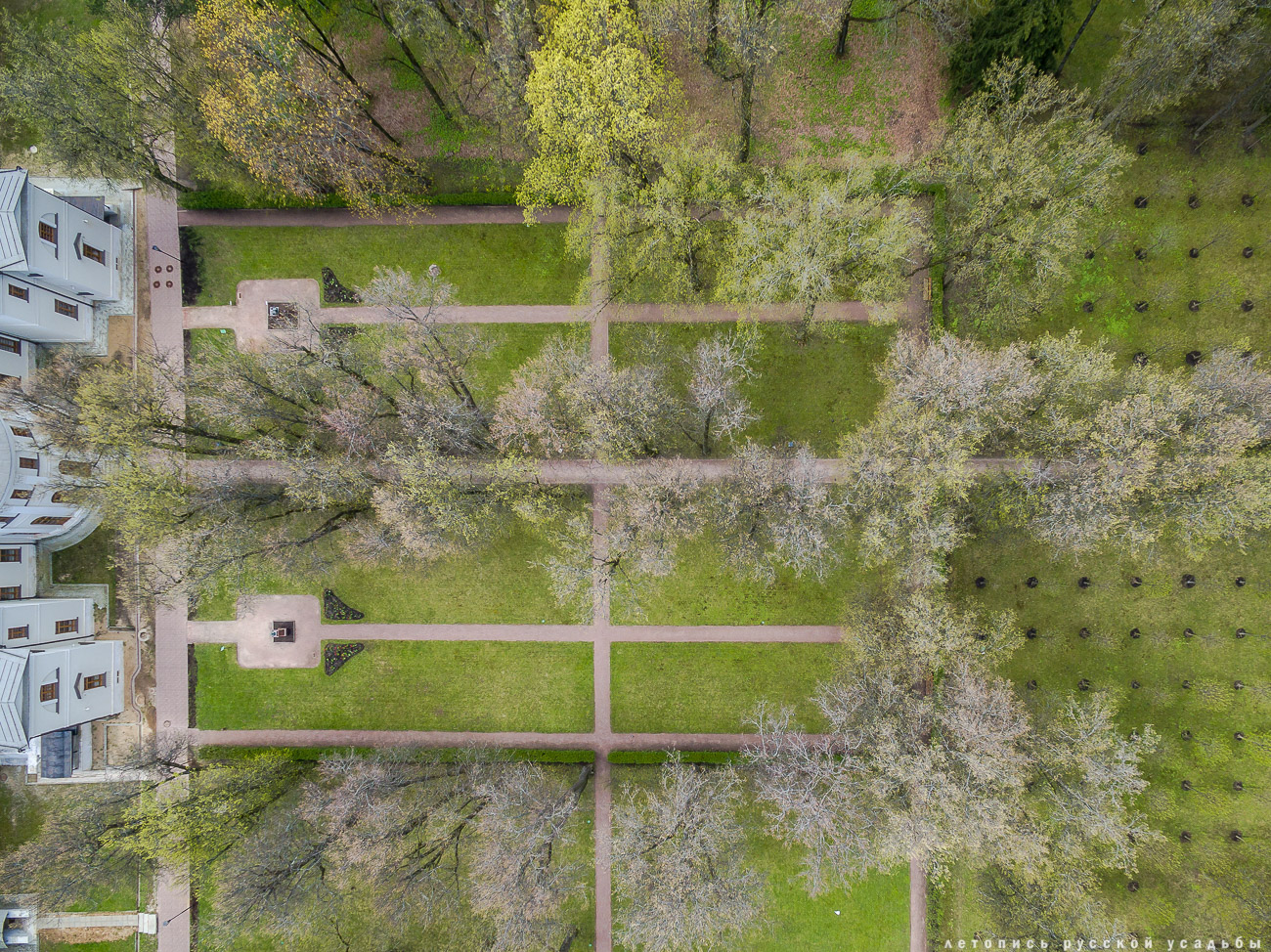 усадьба Остафьево с квадрокоптера, с дрона, аэросъемка