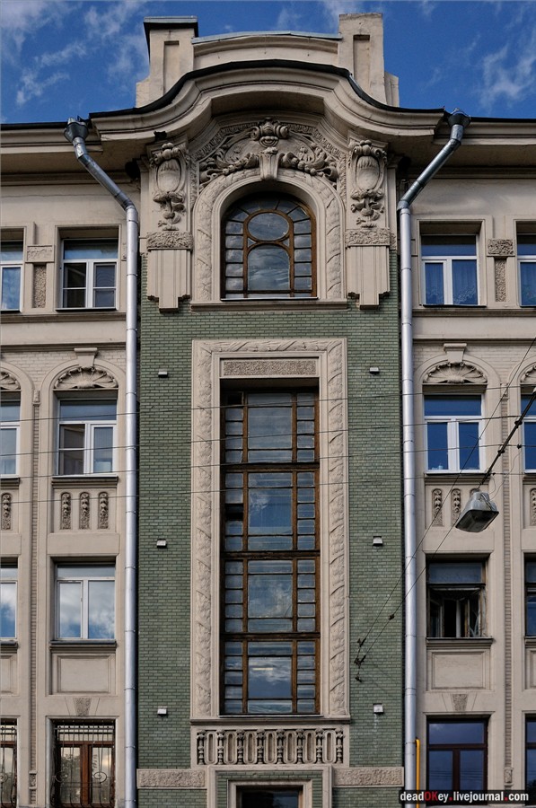 Доходный дом Н. И. Силуанова. 1904, архитектор П.А.Заруцкий, Рождественский бульвар, 17
