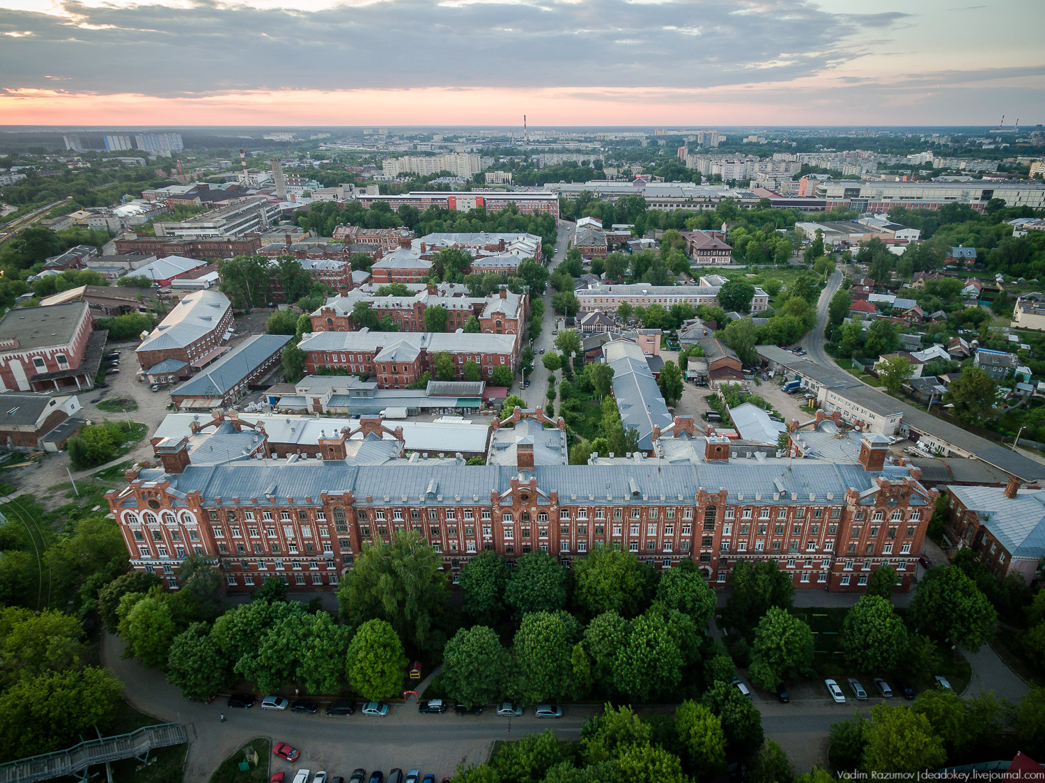Тверь, Морозовский городок, фабрика, Париж с дрона