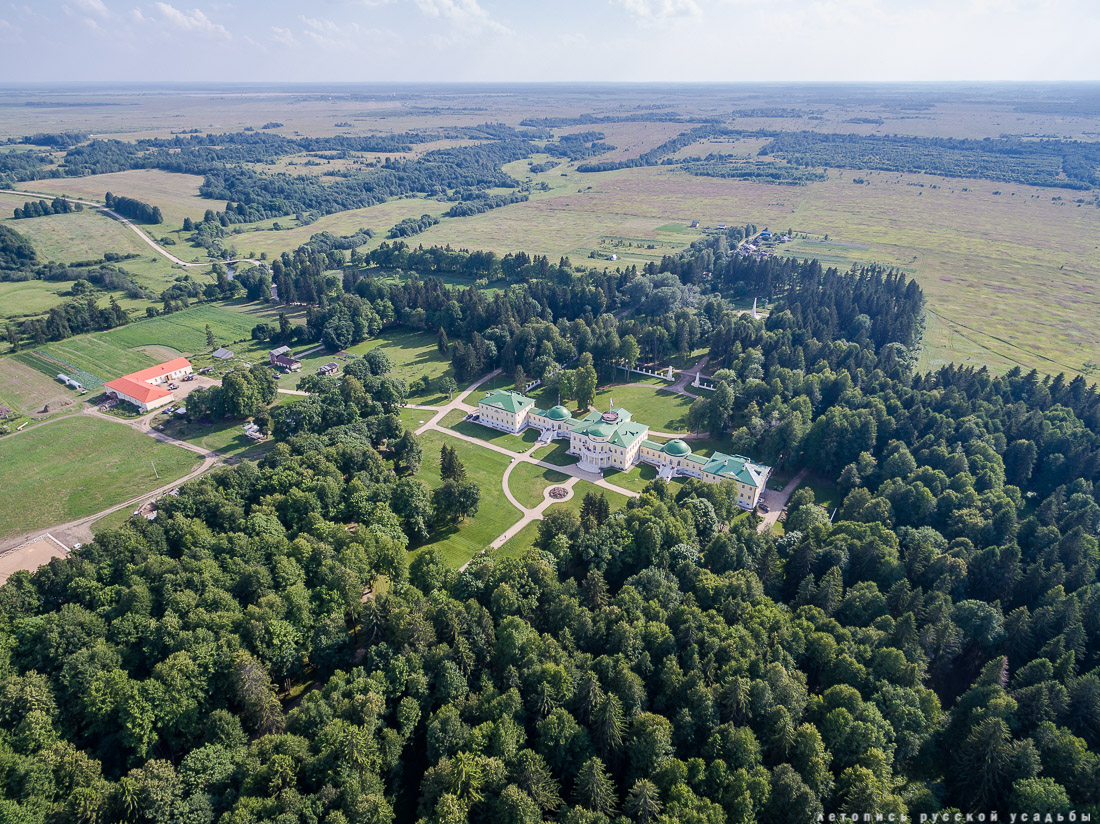 усадьба Степановское-Волосово, фотографии с дрона, шетлендский пони Трамп