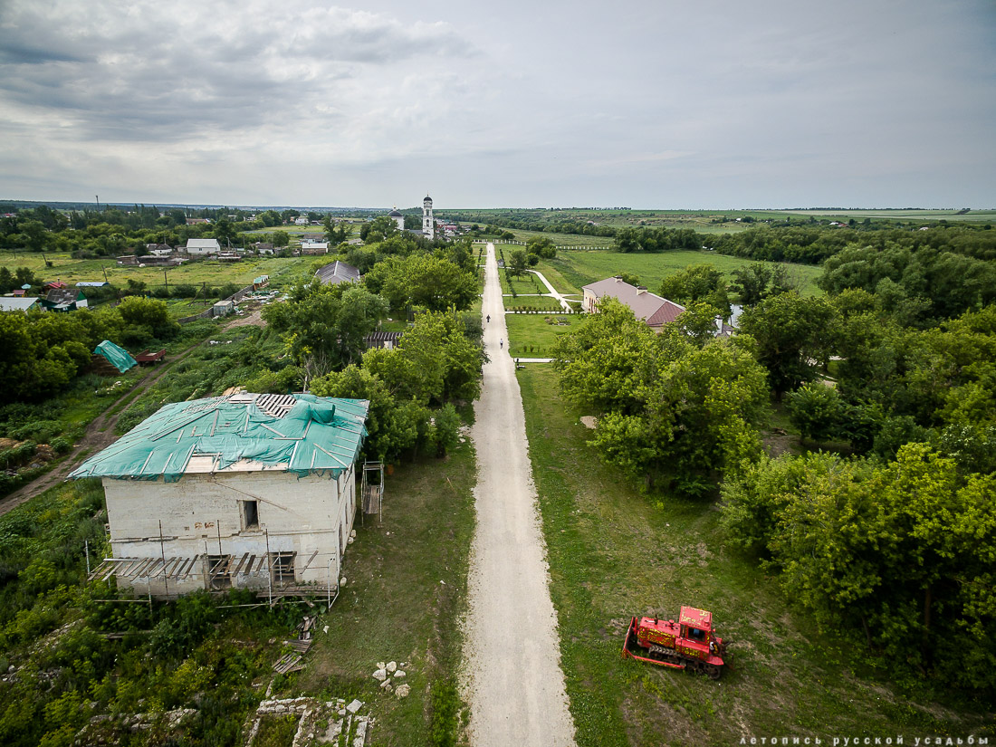 усадьба Скорняково-Архангельское в квадрокоптера. Усадьба на Дону.