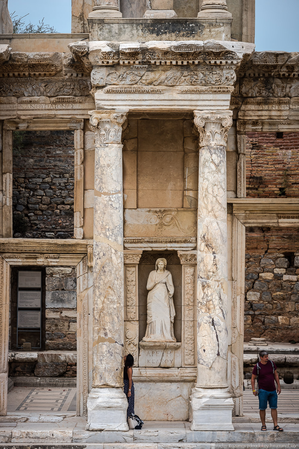 Эфес, библиотека, античные руины, Турция