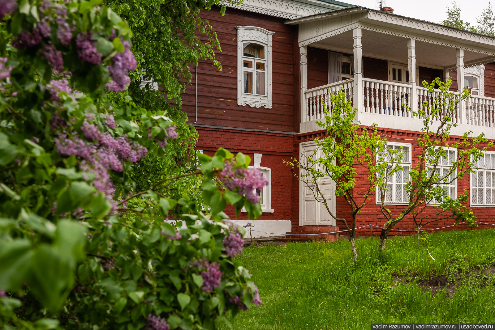 Усадьба фабриканта Думнова в Заречье, Владимирская область. Цветение сирени, сады