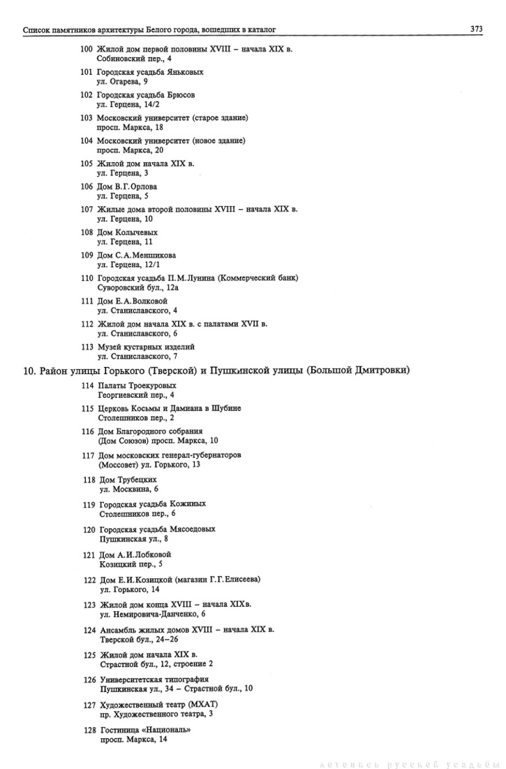 Памятники архитектуры Москвы. Белый город.