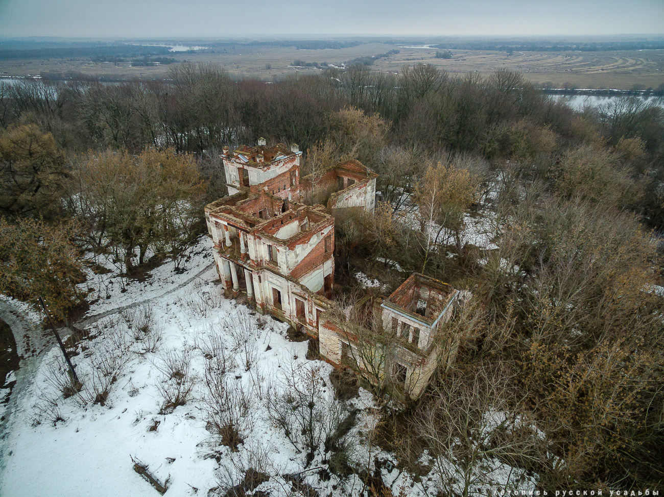 Костино с квадрокоптера, Рязанская область, Рыбновский район