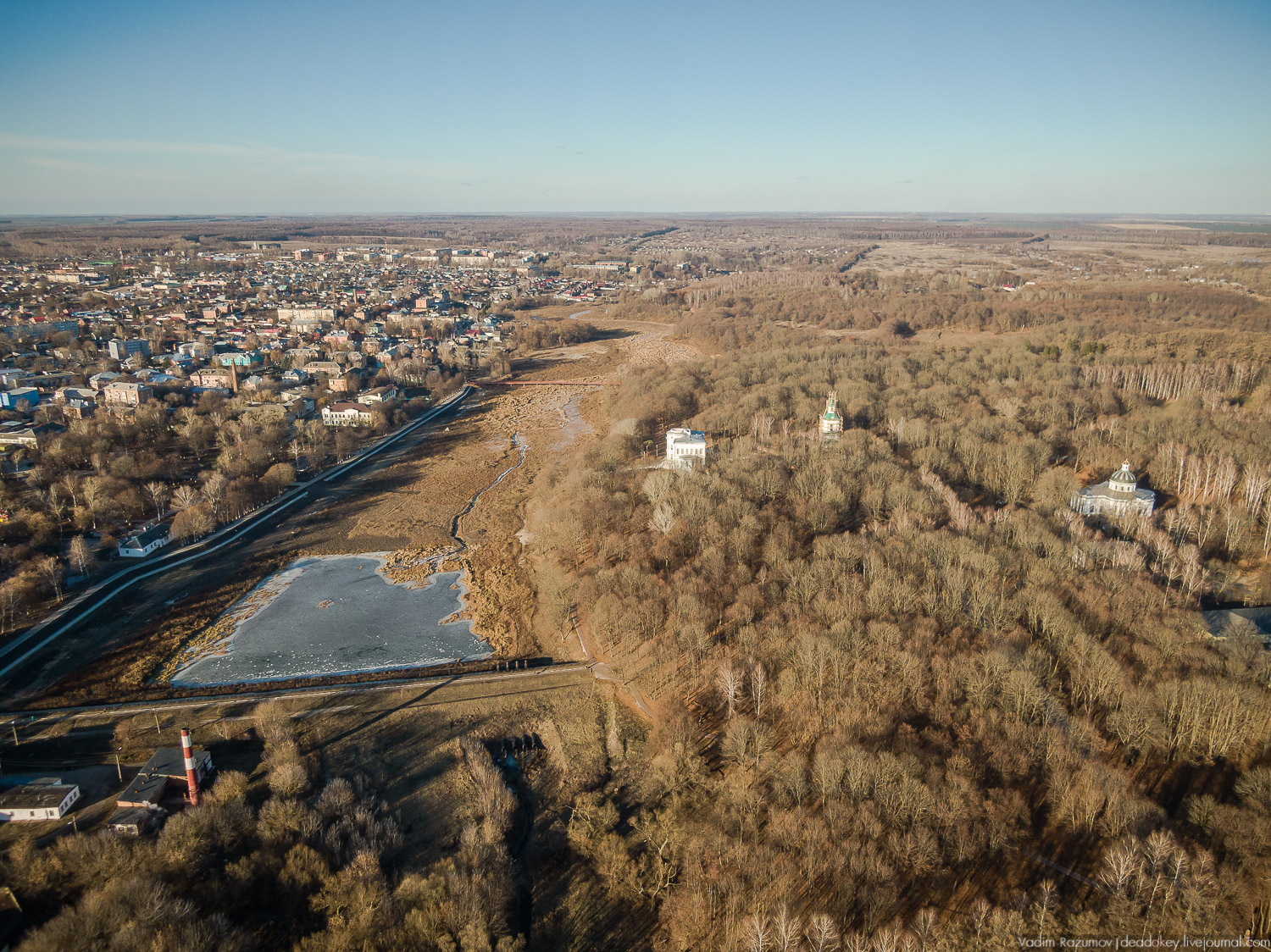 Богородицк дворец с дрона осень 2018 года