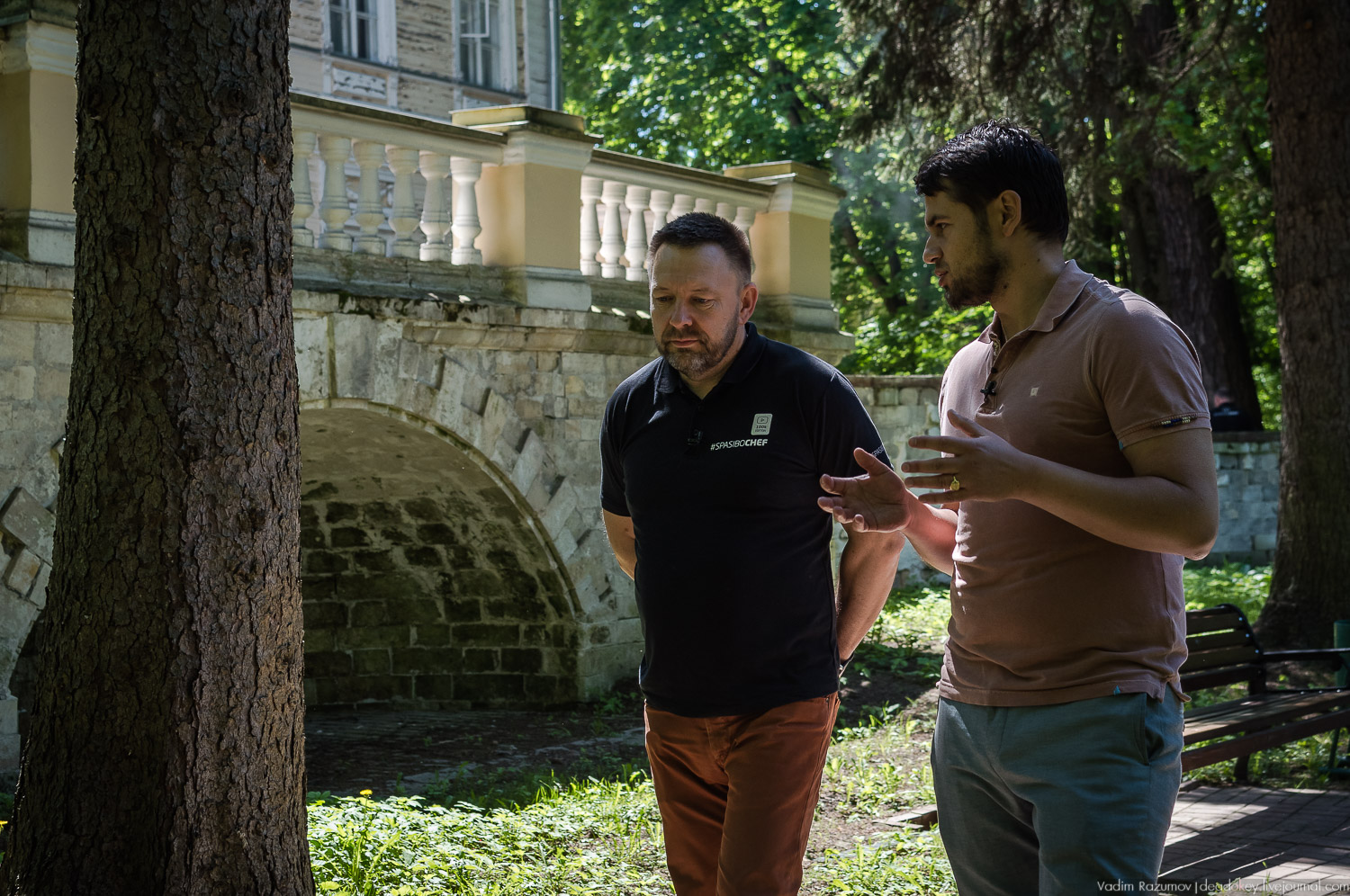 Усадьба Узкое, съемка программы SpasiboCheff, Илья Лазерсон и Вадим Разумов