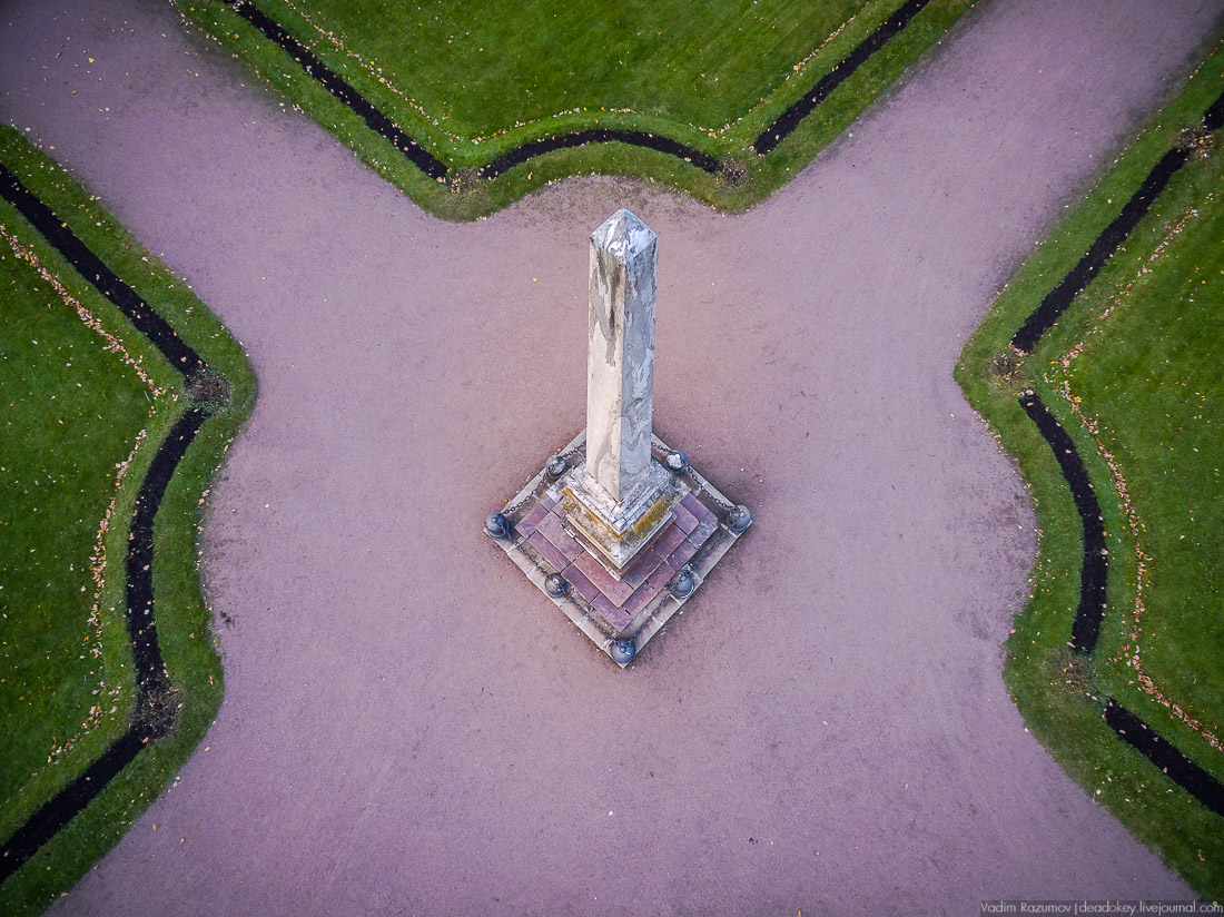 Усадьба Кусково осенью, с квадрокоптера, г. Москва