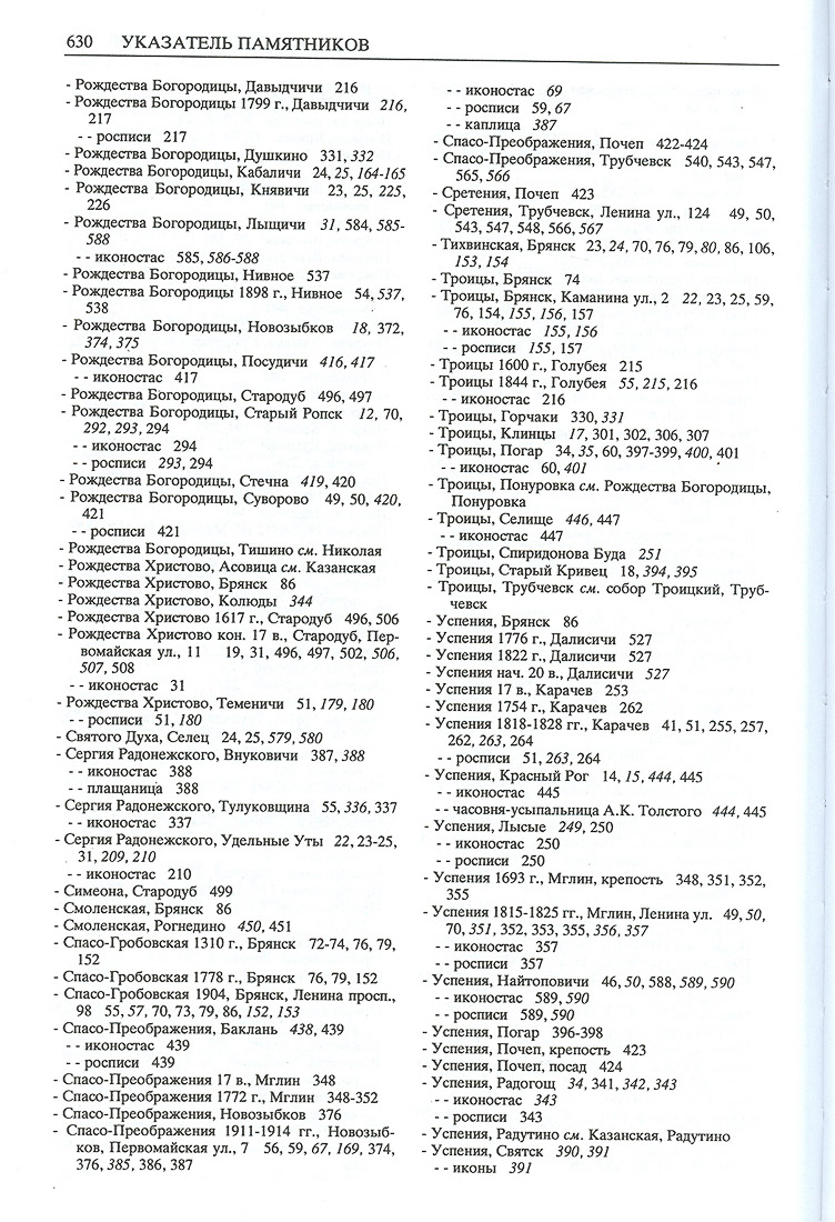 Свод памятников архитектуры и монументального искусства Брянской области
