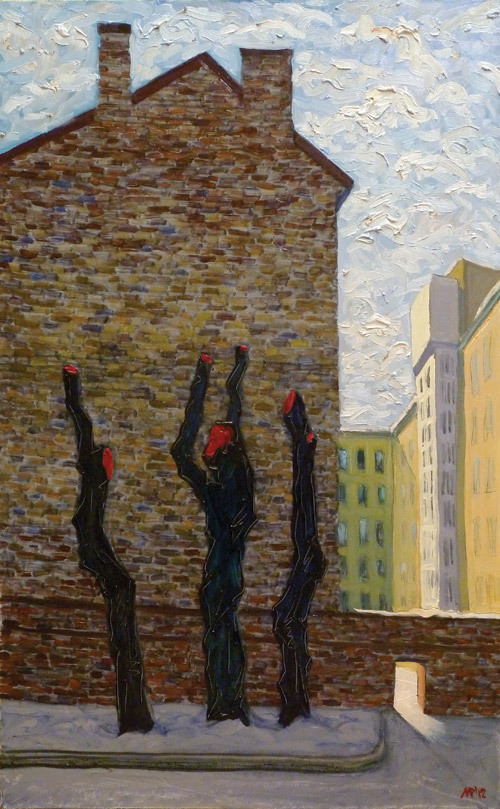 Truncated boughs. oil on canvas, 50x80 cm., 2012.