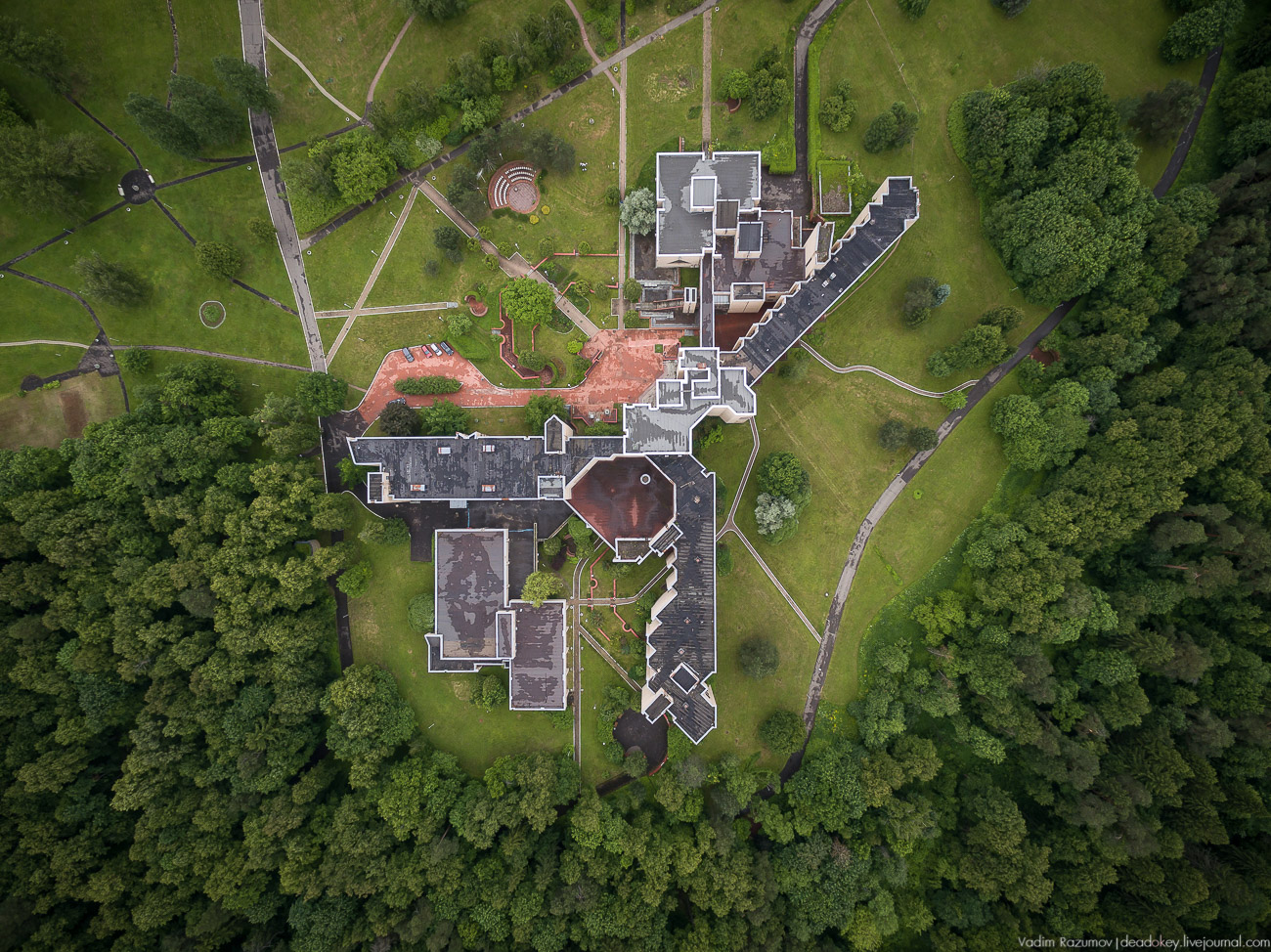 усадьба Введенское с квадрокоптера и дрона, Одинцовский район, Звенигород