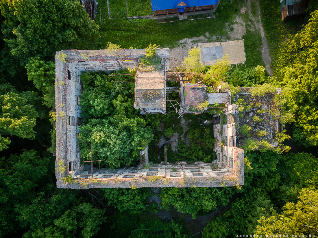 усадьба Глинки Якова Брюса с квадрокоптера, Московская область, Щелковский район