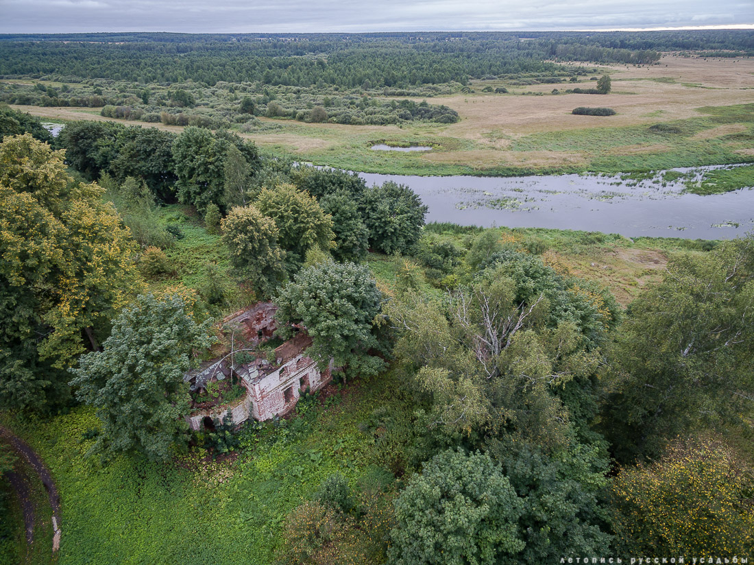 усадьба Меховицы с квадрокоптера, Ивановская область, продается усадьба, дом