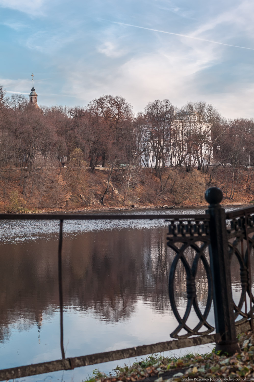 Богородицк, ограда набережной дворцового пруда