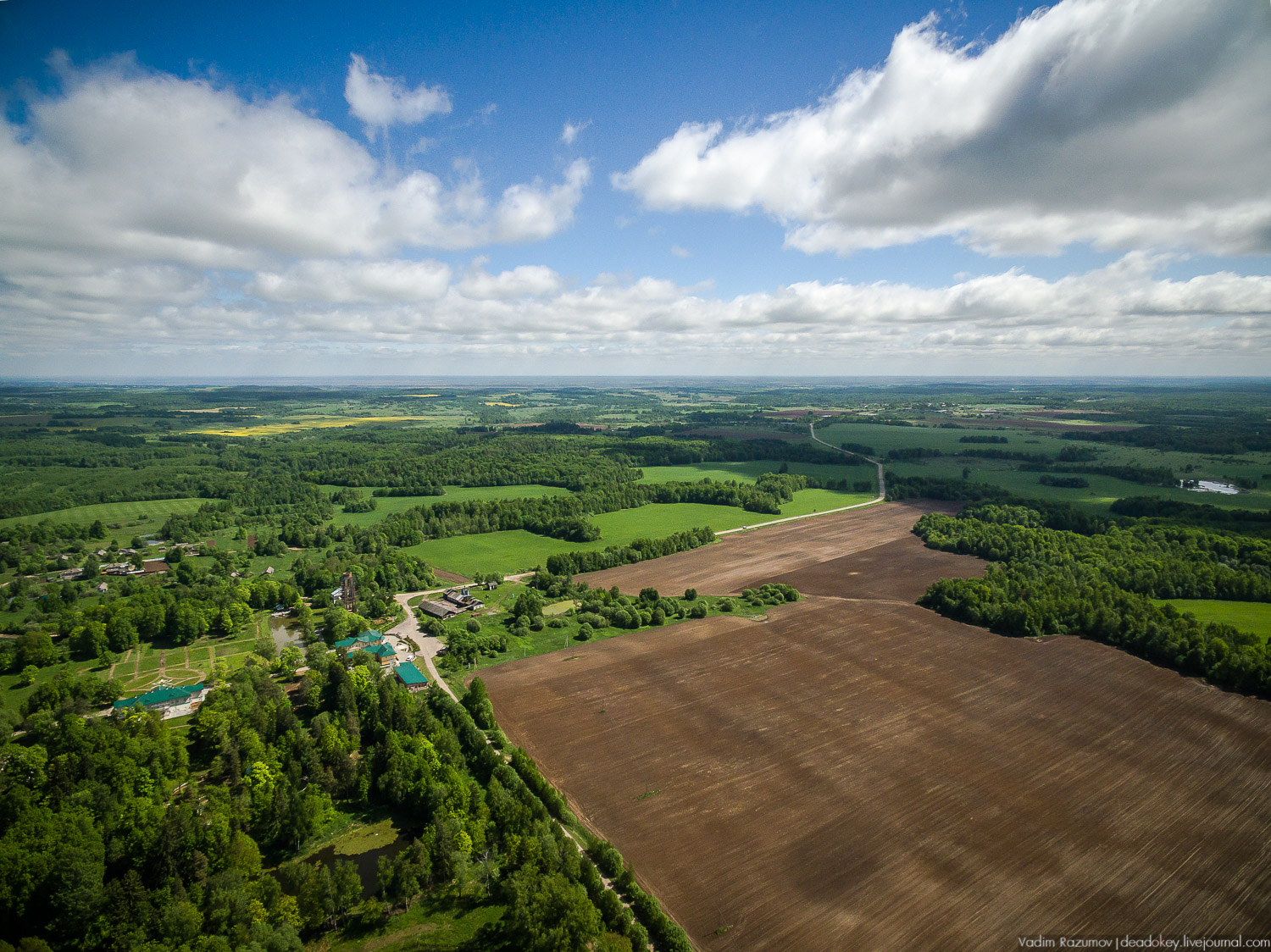 усадьба Воронино с дрона, квадрокоптера, Ярославская область, Ростовский район