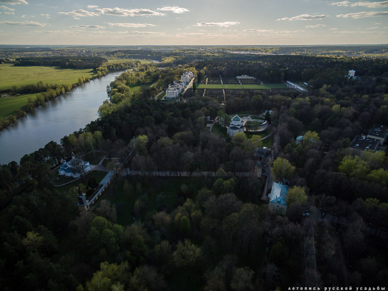 усадьба Архангельское с квадрокоптера (аэросъемка с дрона)