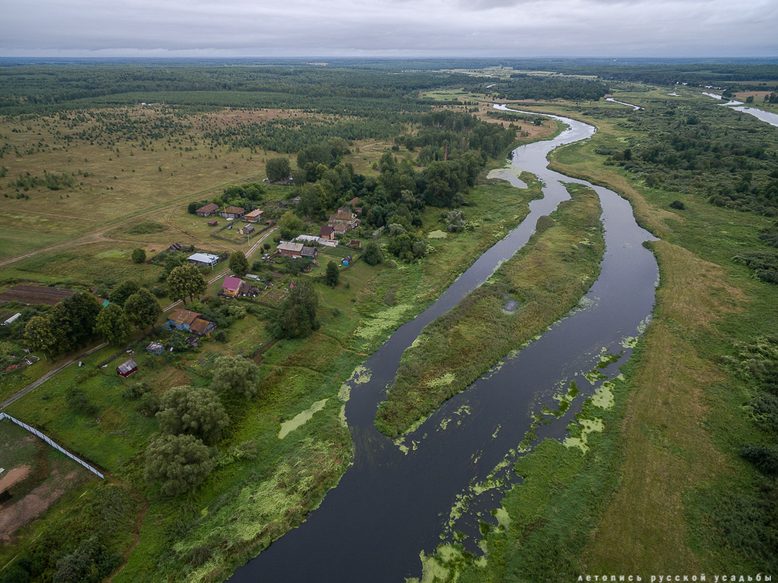 усадьба Меховицы с квадрокоптера, Ивановская область, продается усадьба, дом