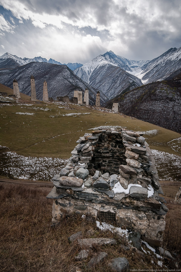 Башенный комплекс ЭРЗИ, Ингушетия, Джейрахское ущелье.