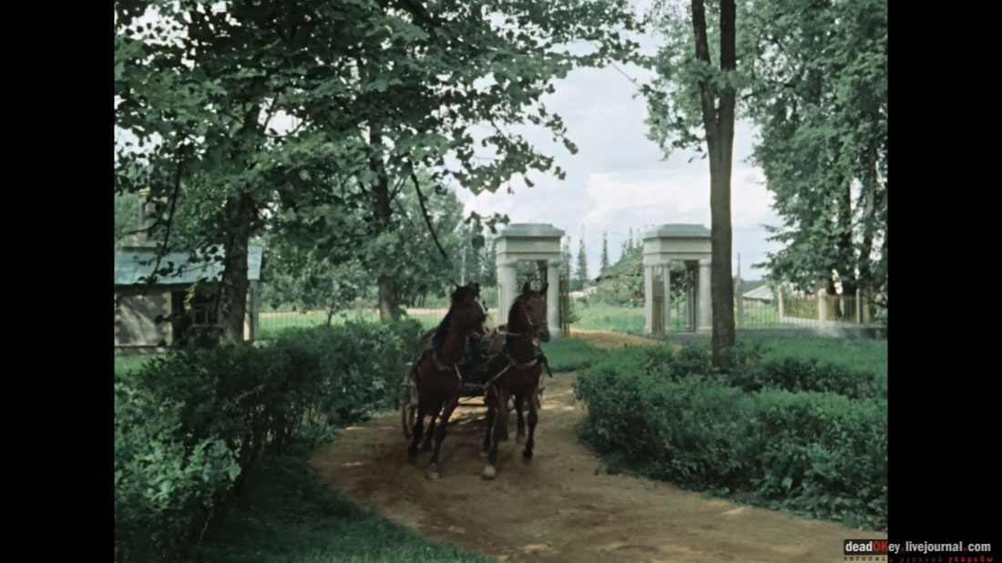 усадьба УДИНО, ОЛЬГОВО и НИКОЛЬСКОЕ-ОБОЛЬЯНИНОВО в фильме Гусарская баллада, 1962 год
